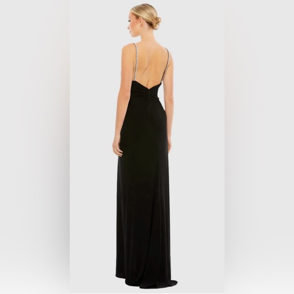 Ieena For Mac Duggal Dresses & Skirts - NWT IEENA FOR MAC DUGGAL SZ 2 BLACK Faux Wrap With Open Wrap Dress ##26695